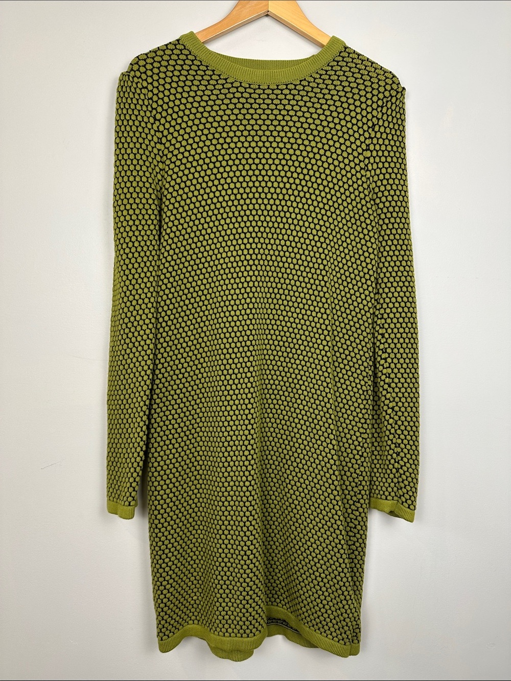 RAPTURE cotton sweater dress long sleeved fall winter spring green black